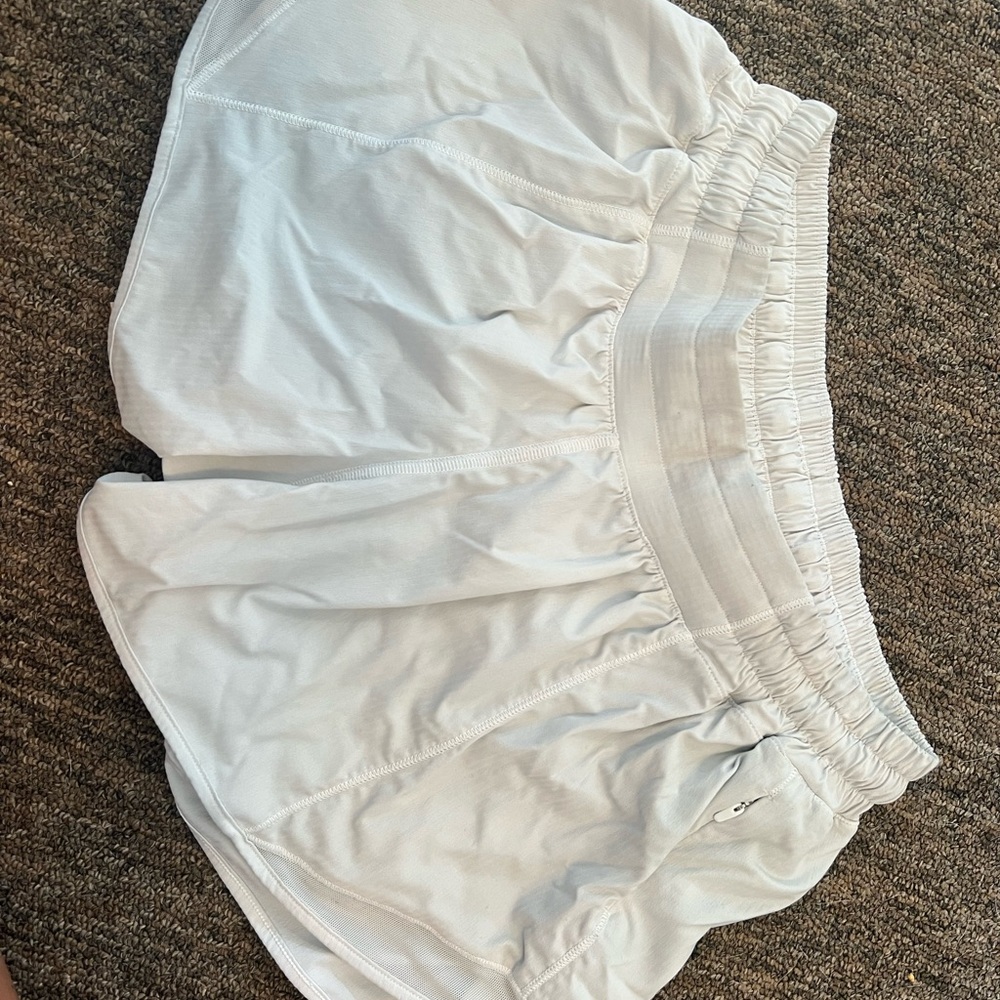 White Lululemon shorts